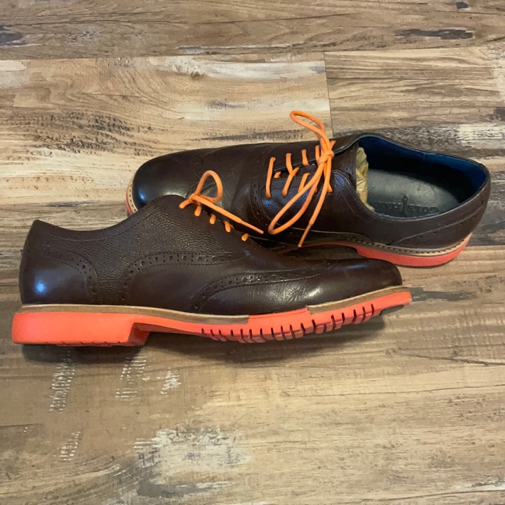 Cole Haan Leather Oxfords in Brown / Orange - 10.5